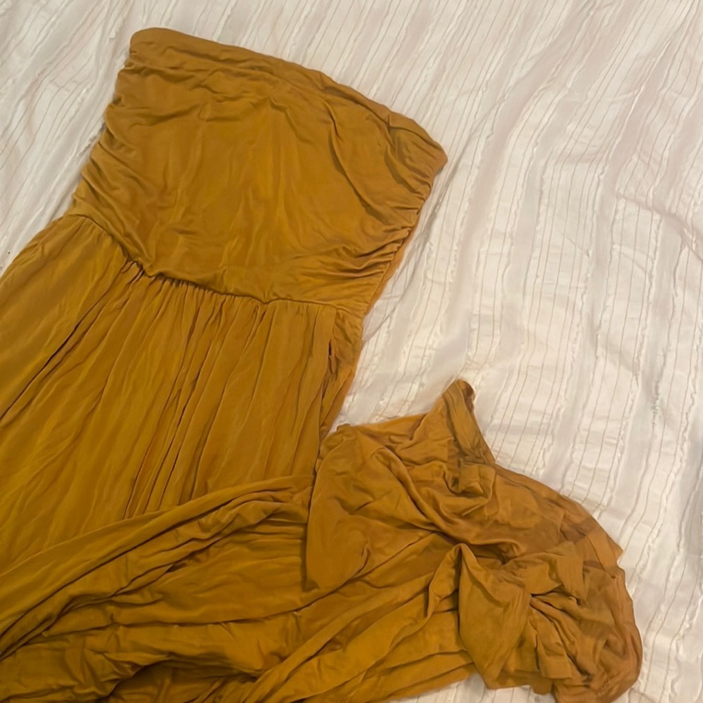 Yellow tube top dress (soft feeling)